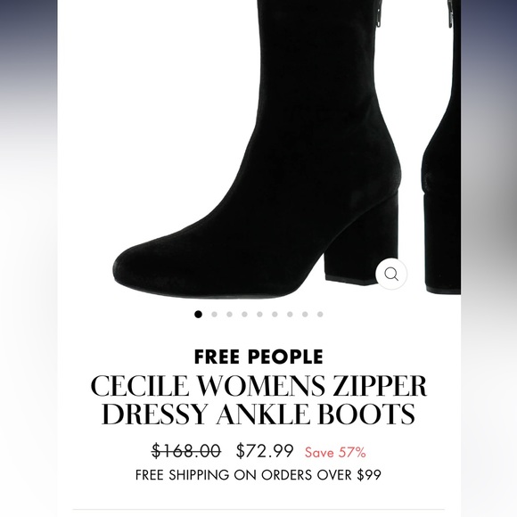 Free People Cecile Black Suede Boots - Picture 3 of 3